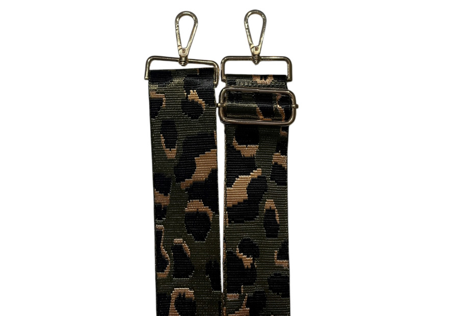 MIA & JOY B2 - POLYESTER - LEOPARD KAKI bandoulière en toile Accessoires