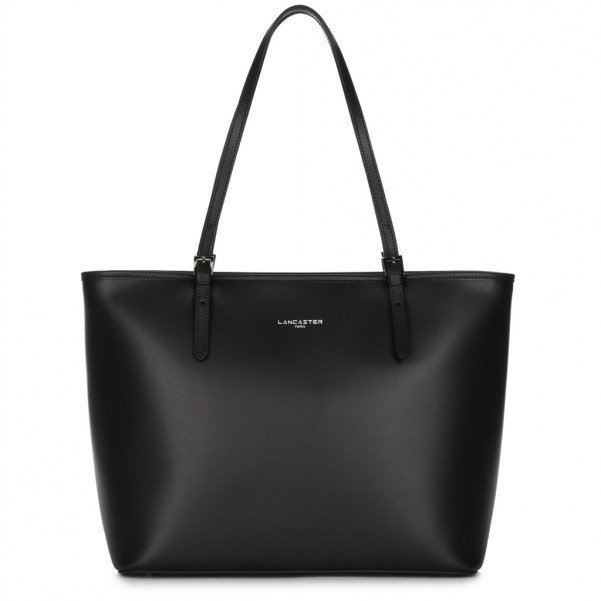 Lancaster 437-08 - CUIR DE VACHETTE - NOIR Constance - Grand Sac Cabas épaule