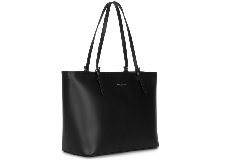 Lancaster 437-08 - CUIR DE VACHETTE - NOIR Constance - Grand Sac Cabas épaule