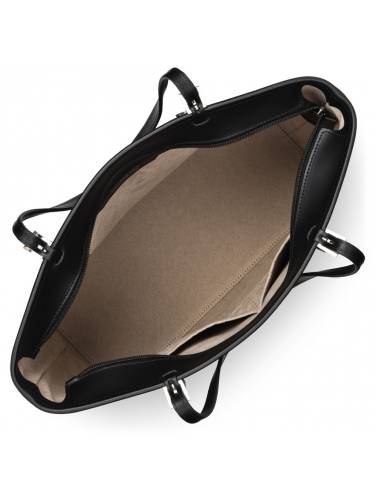 Lancaster 437-08 - CUIR DE VACHETTE - NOIR Constance - Grand Sac Cabas épaule sac-a-main-shopping-toile-ou-cuir