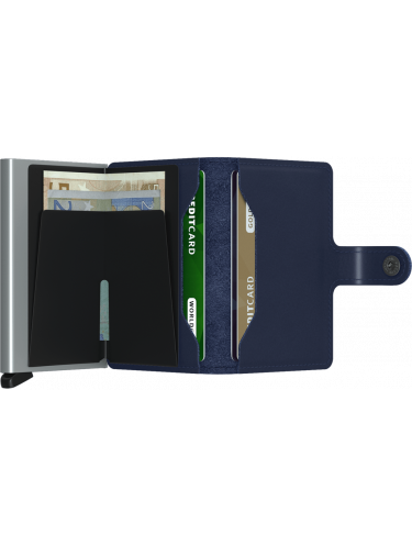 Secrid M - CUIR DE VACHETTE - NAVY porte cartes miniwallet original porte-cartes