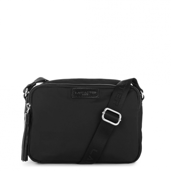 Lancaster 514-43 - NYLON/CUIR - NOIR Basic Pompon - Sac Trotteur
