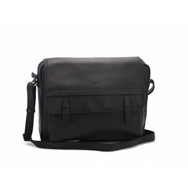 Patrick Blanc 460002 - CUIR DE VACHETTE - NOIR charly gibecière sacoche-mixte
