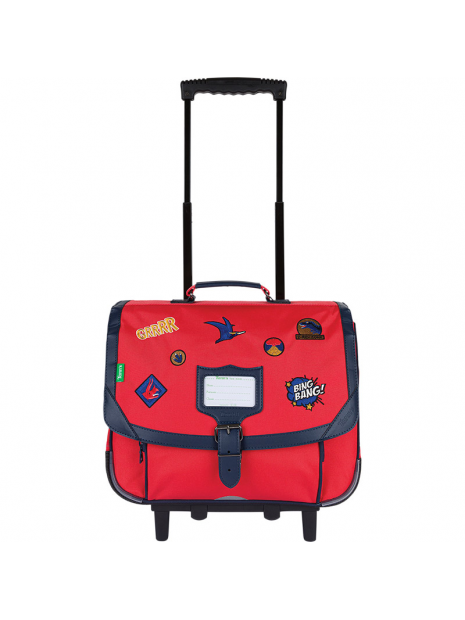 Tann's 421 - POLYESTER/CUIR - MAE ROUGE CartableTrolley 38 cm cartables-enfant