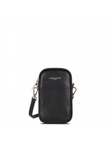 Lancaster 129-28 - CUIR DE VACHETTE - NOIR Dune - Pochette smartphone etui-telephone