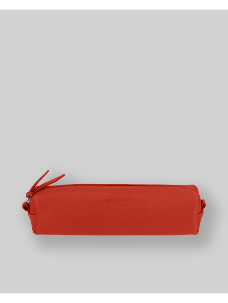 Les Ateliers Foures B32 - CUIR DE VACHETTE - ORANGE. fourès-baroudeuse-trousse cartable Scolaire