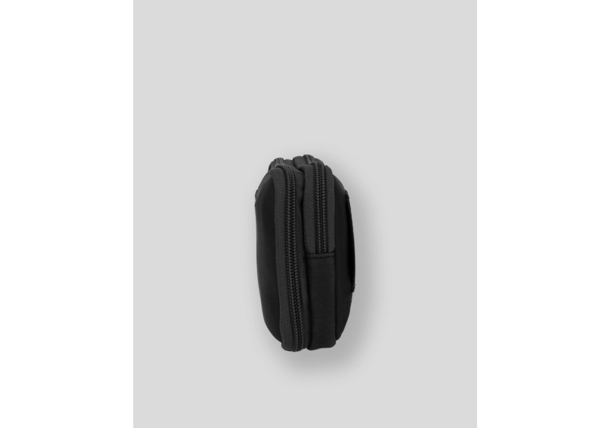 Les Ateliers Foures 9321 - CUIR DE VACHETTE - NOIR pochette ceinture Maroquinerie