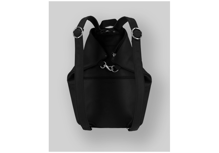 Les Ateliers Foures B418 - CUIR DE VACHETTE - NOIR fourès-baroudueuse-sac à dos triangle m Sac business