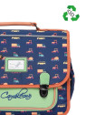 Caméléon RET-CA35 - POLYESTER RECYCLÉ - N cartable enfant 2 compartiments retro cartables-enfant