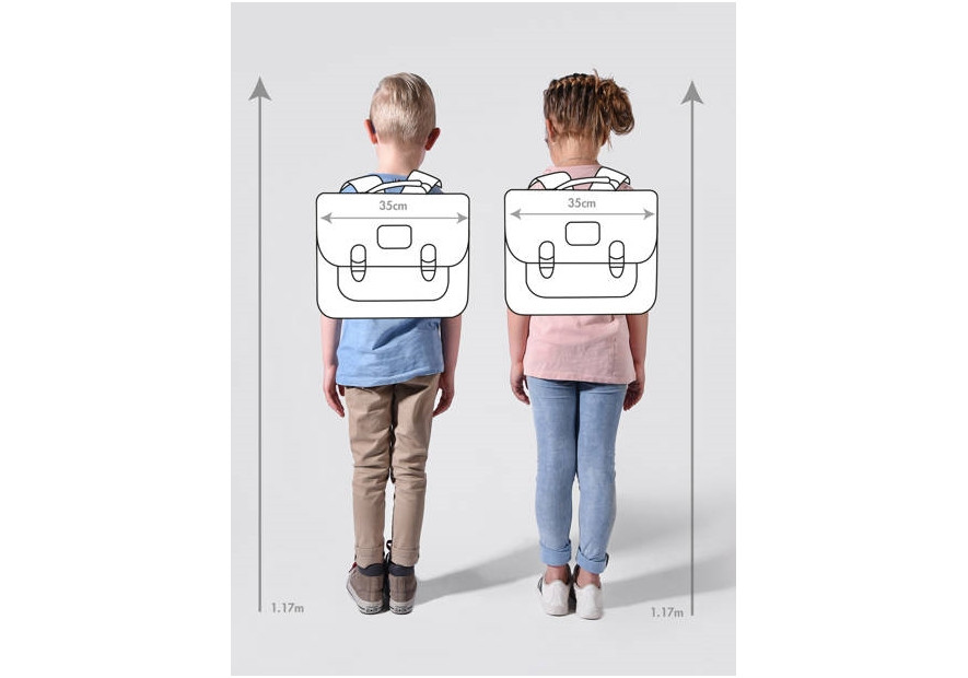 Caméléon VIB-CA35 - POLYESTER RECYCLÉ - T cartable enfant 2 compartiments vintage urban cartable Scolaire
