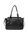 Bear Design CL41573 - CUIR DE VACHETTE - NOI bear-donna-shopping sac-a-main-shopping-toile-ou-cuir