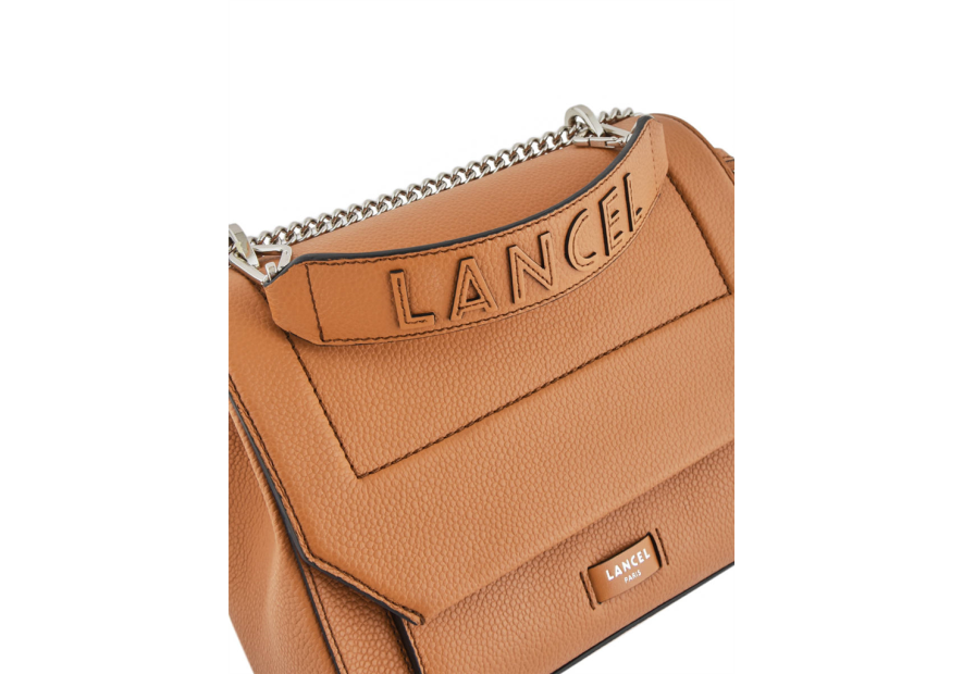 Lancel A09222 - CUIR DE VACHETTE - CAME sac bandoulière rabat taille m ninon de lancel