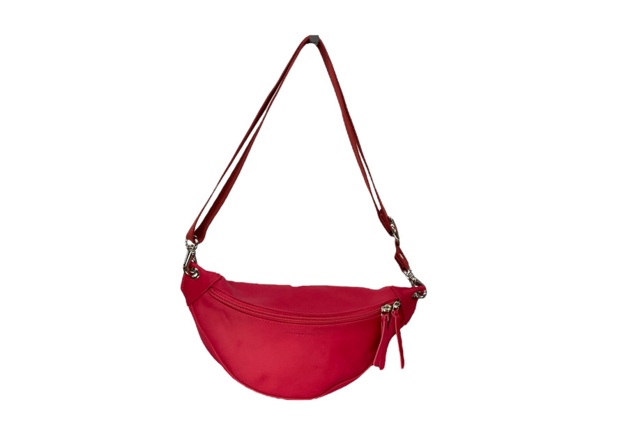 Les Ateliers Foures B125 - CUIR DE VACHETTE - HIBISC sac banane atalante medium banane