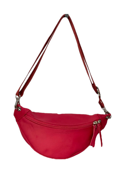 Les Ateliers Foures B125 - CUIR DE VACHETTE - HIBISC sac banane atalante medium banane