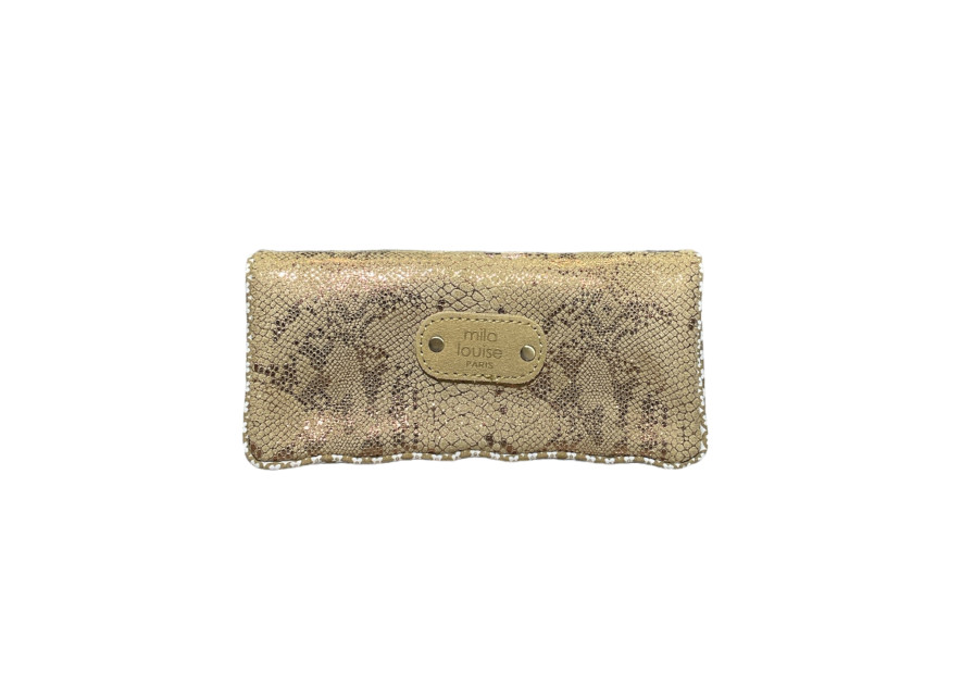 Mila Louise BIJOU EP10 - TOILE/CUIR - GOLD mila louise-bijou-etui bijoux Coffrets à bijoux