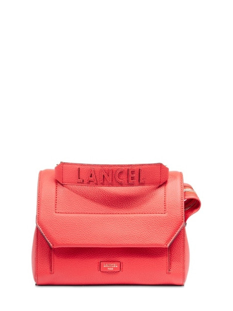 Lancel A09222 - CUIR DE VACHETTE - ROUG sac bandoulière rabat taille m ninon de lancel sacs-a-mains