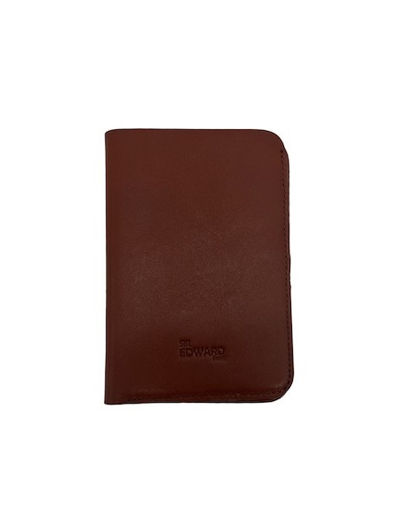 Sir Edward BETA - CUIR DE VACHETTE - COGNAC portefeuille etat Etui-passeport