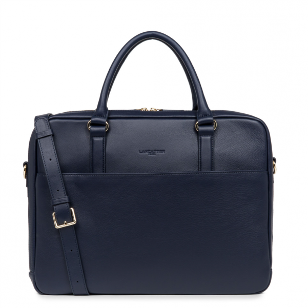 Lancaster 573-75 - CUIR DE VACHETTE - BLEU Mademoiselle Business - Sac Porte-documents